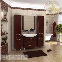 Мебель для ванной Акватон - АРИЯ 80 Н коричневая