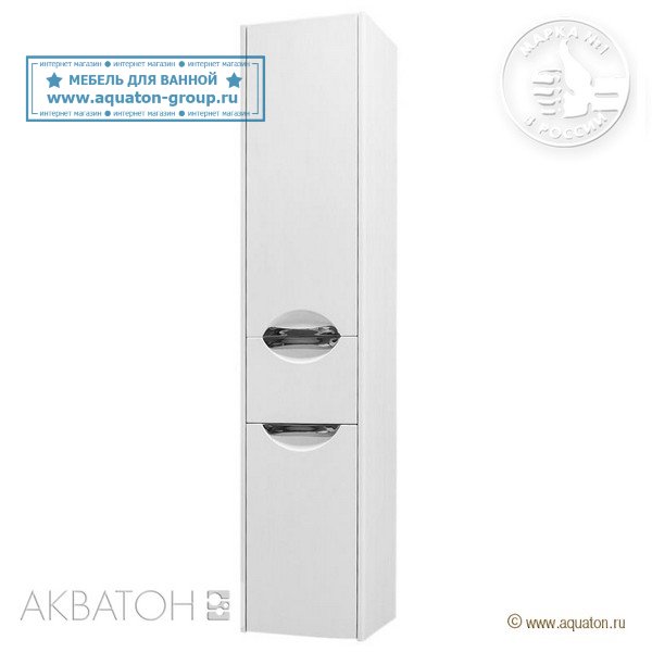 Шкаф-колонна АКВАТОН Сильва, левый дуб полярный Шкаф-колонна АКВАТОН Сильва, левый дуб полярный