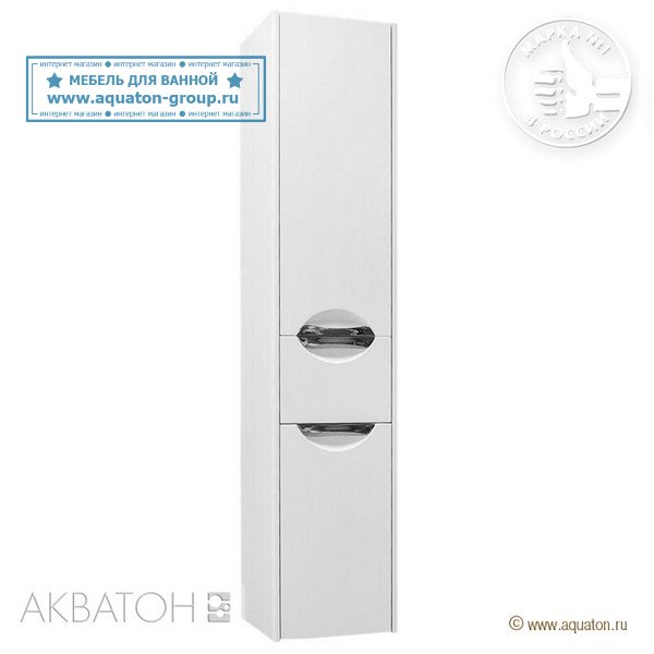 Шкаф-колонна АКВАТОН Сильва, правый дуб полярный