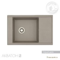 Мойка кухонная АКВАТОН Делия 78, серый шелк Мойка кухонная АКВАТОН Делия 78, серый шелк