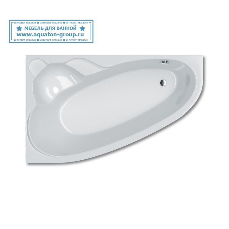 Ванна акриловая Koller Pool Nadine 150х100 L Асимметричная, белая